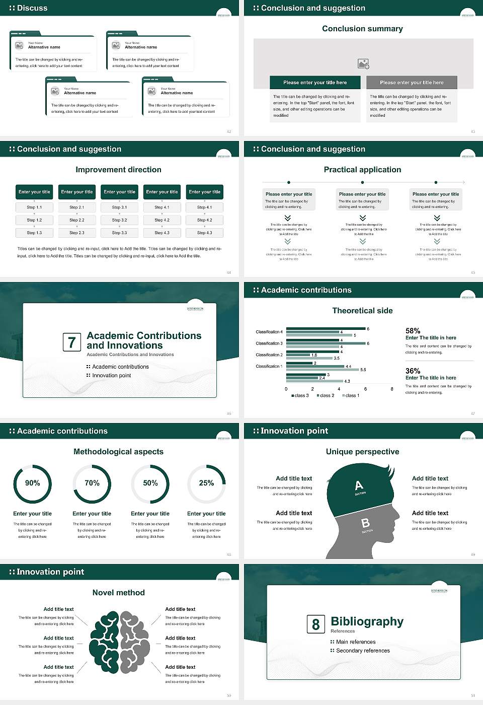 Stevenson University Graduation Thesis Defense PPT Template16:9 ratio PPT effect preview image6