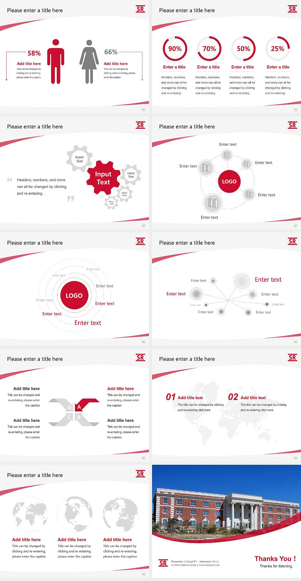 Sul Ross State University Course/Courseware Creation PPT Template4:3 ratio PPT effect preview image4