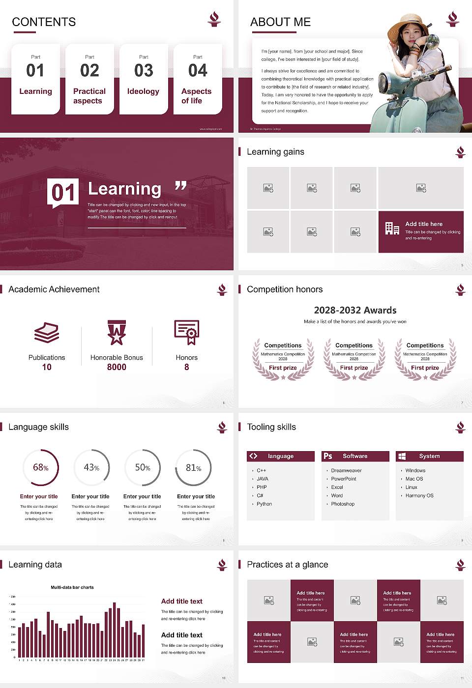 St. Thomas Aquinas College National Scholarship Defense PPT Template16:9 ratio PPT effect preview image2