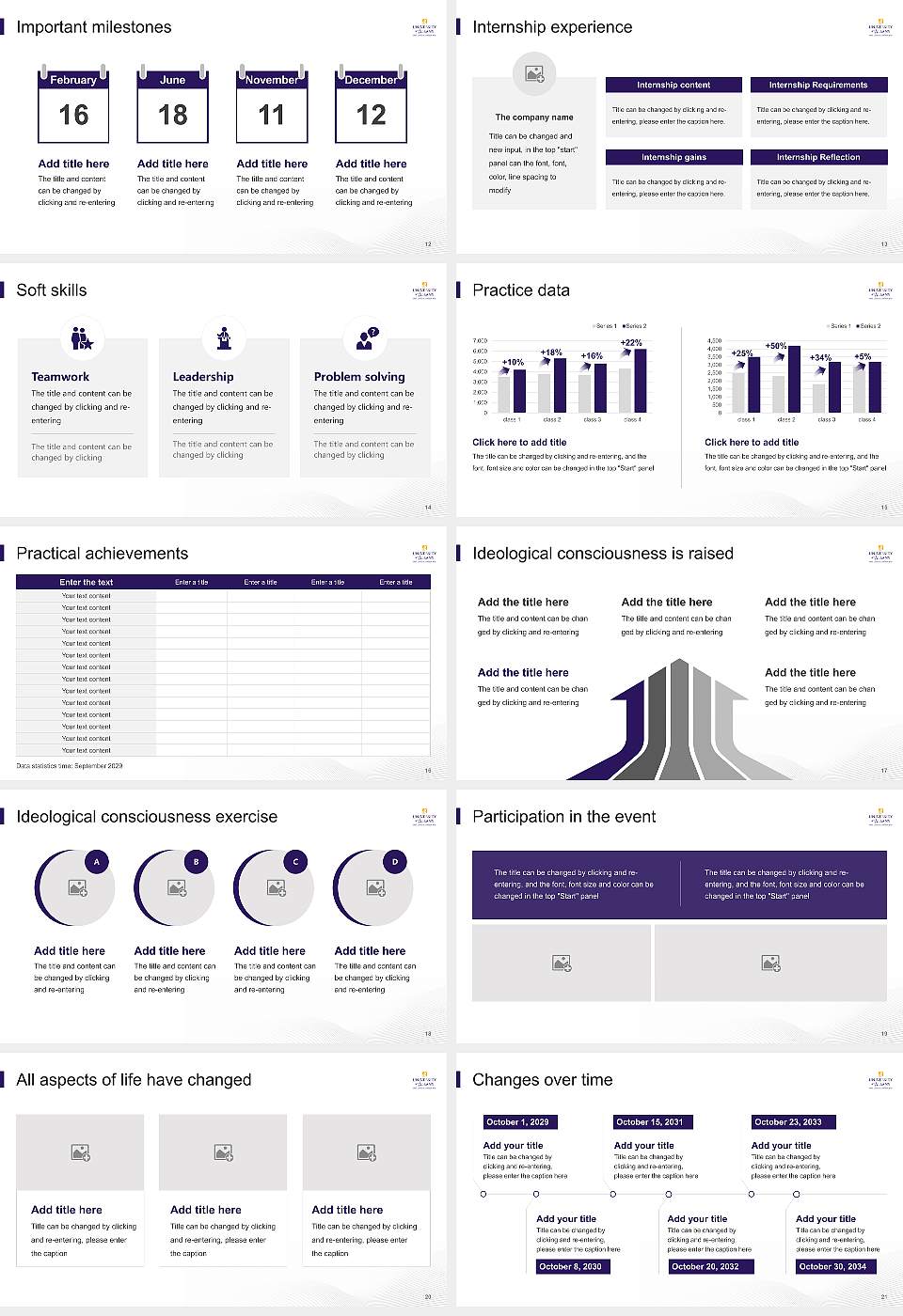 Suny at Albany National Scholarship Defense PPT Template16:9 ratio PPT effect preview image3