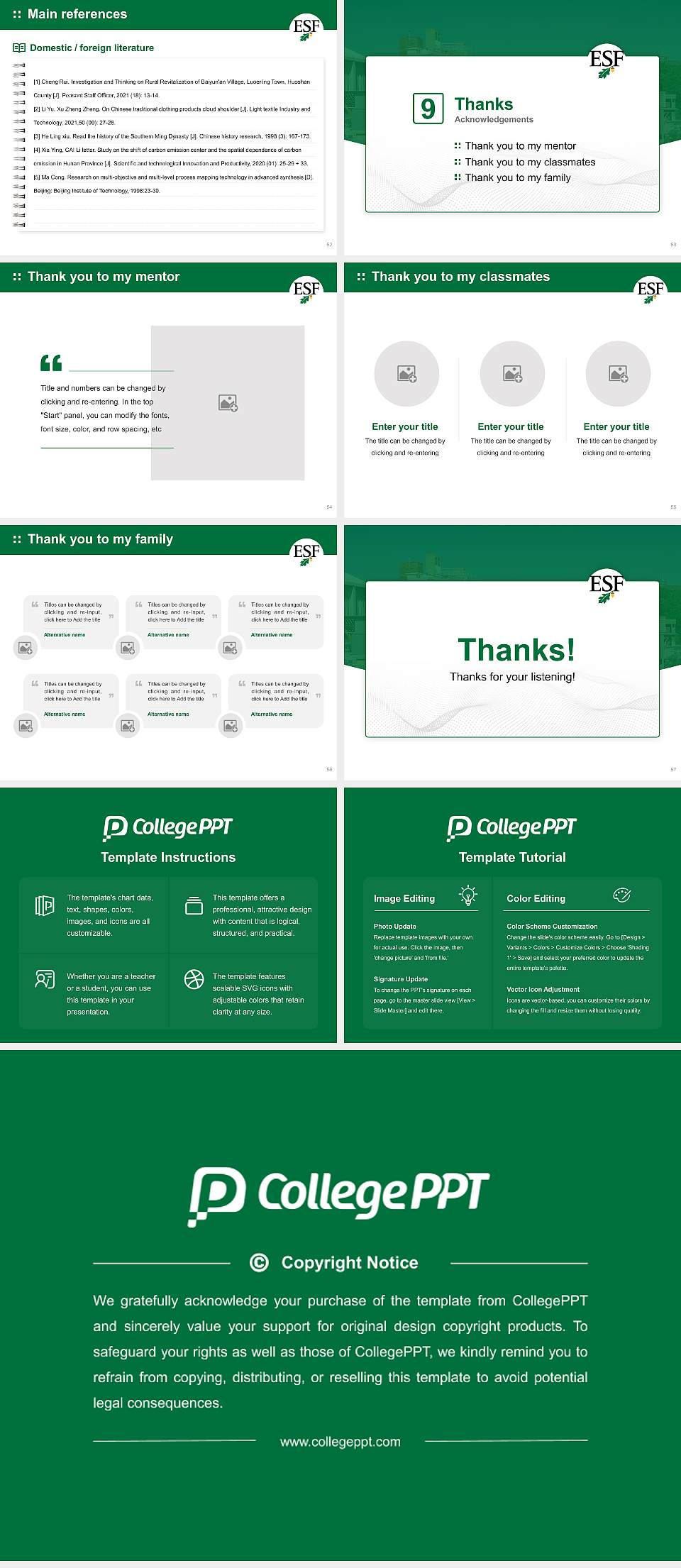 State University of New York College of Environmental Science and Forestry Graduation Thesis Defense PPT Template4:3 ratio PPT effect preview image7