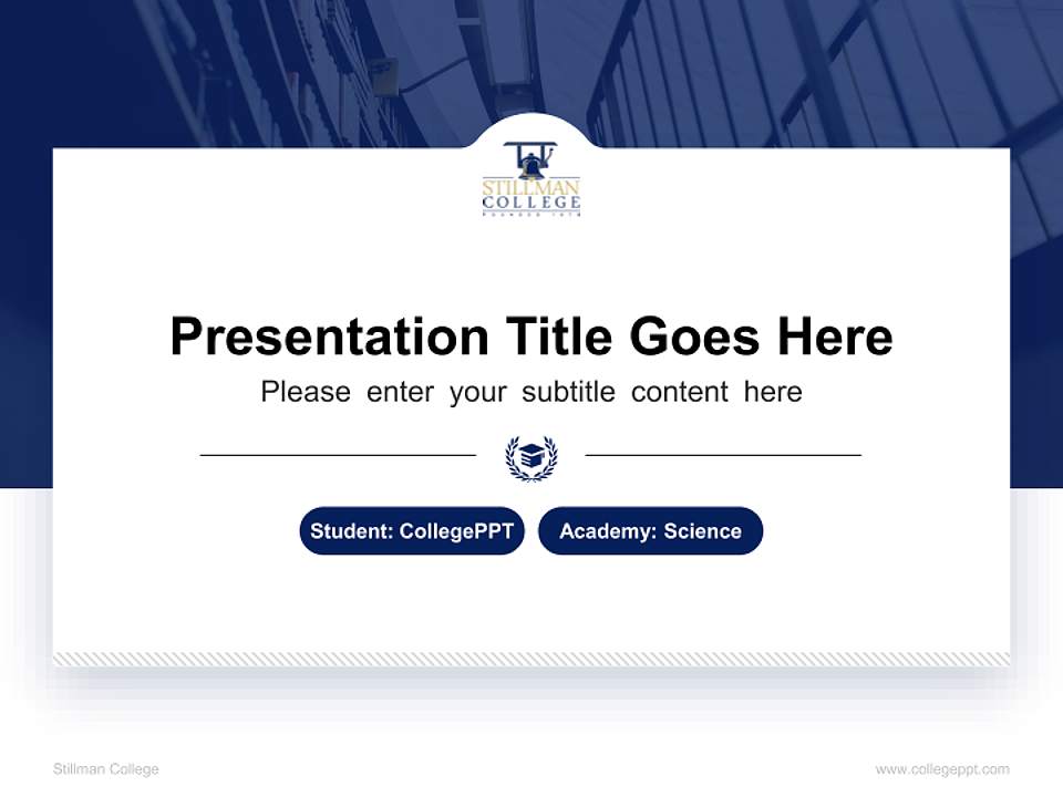 Stillman College National Scholarship Defense PPT Template4:3 ratio PPT effect preview image4
