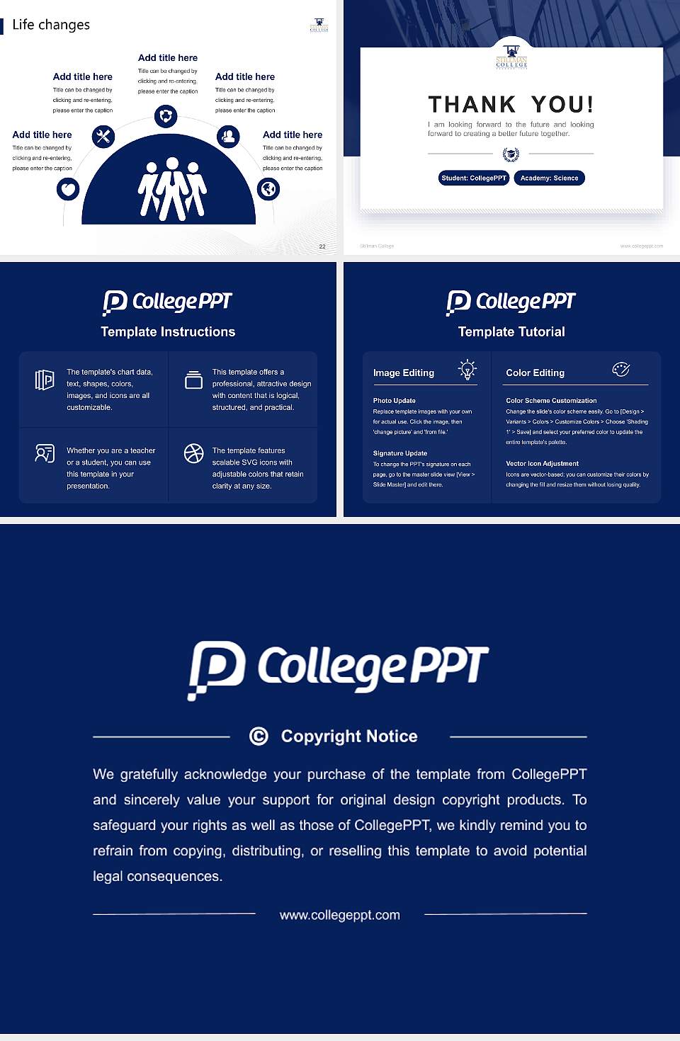 Stillman College National Scholarship Defense PPT Template4:3 ratio PPT effect preview image4
