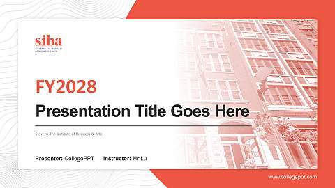 Stevens-The Institute of Business & Arts Academic Presentation/Research Findings Report PPT Template