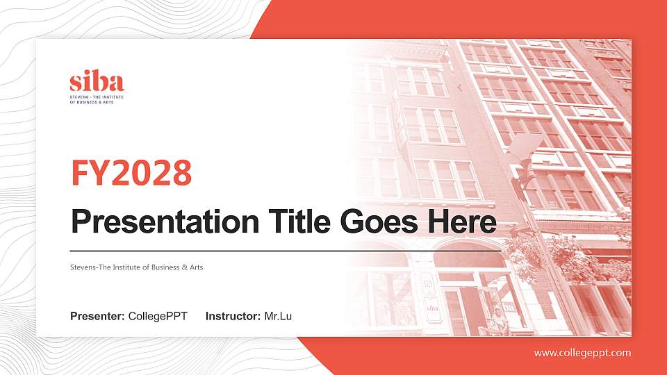 Stevens-The Institute of Business & Arts Academic Presentation/Research Findings Report PPT Template16:9 ratio PPT effect preview image