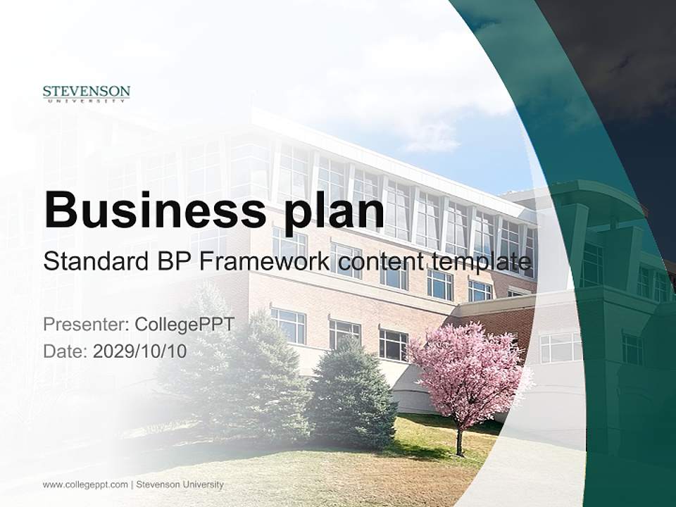 Stevenson University Competition/Entrepreneurship Contest PPT Template4:3 ratio PPT effect preview image9
