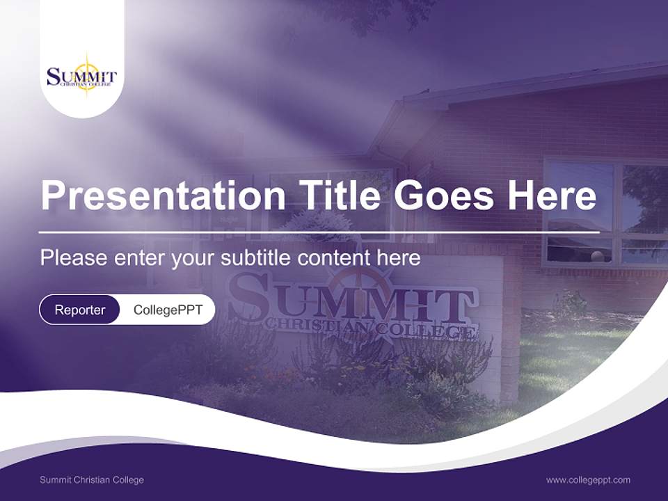 Summit Christian College Lecture Sharing and Networking Event PPT Template4:3 ratio PPT effect preview image4