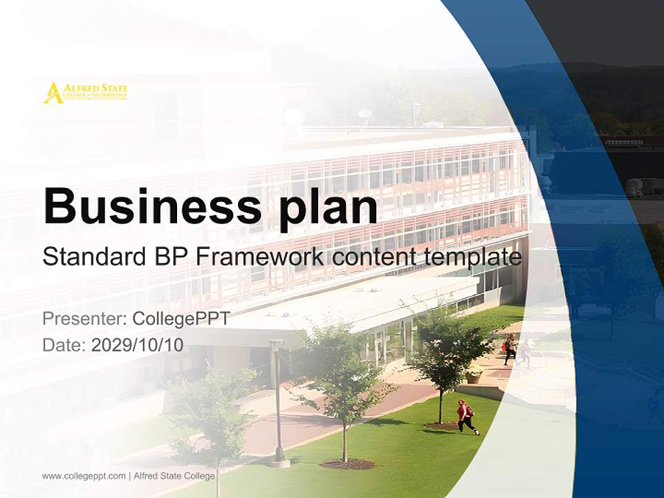 Alfred State College Competition/Entrepreneurship Contest PPT Template4:3 ratio PPT effect preview image9