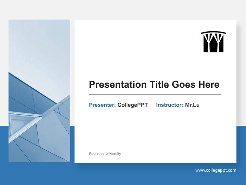Stockton University General Purpose PPT Template4:3 ratio PPT effect preview image6