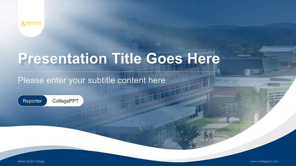 Alfred State College Lecture Sharing and Networking Event PPT Template16:9 ratio PPT effect preview image