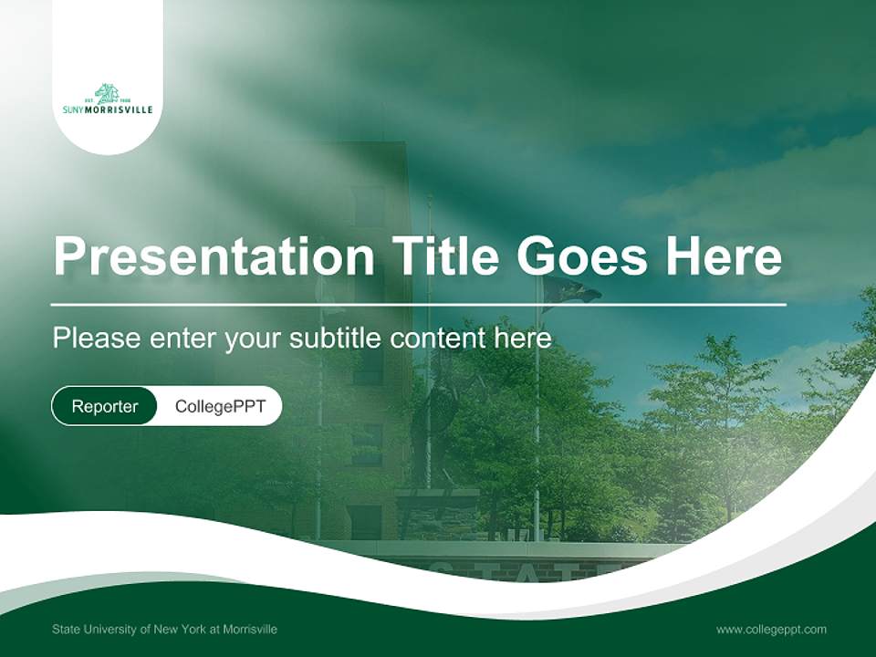 State University of New York at Morrisville Lecture Sharing and Networking Event PPT Template4:3 ratio PPT effect preview image4