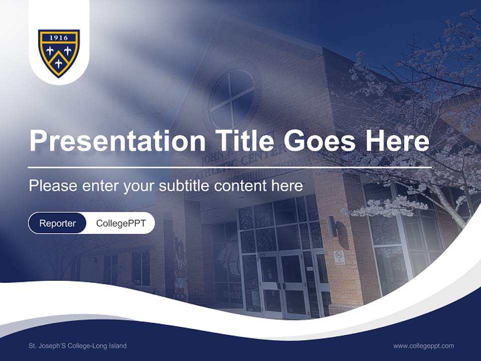 St. Joseph’S College-Long Island Lecture Sharing and Networking Event PPT Template4:3 ratio PPT effect preview image4