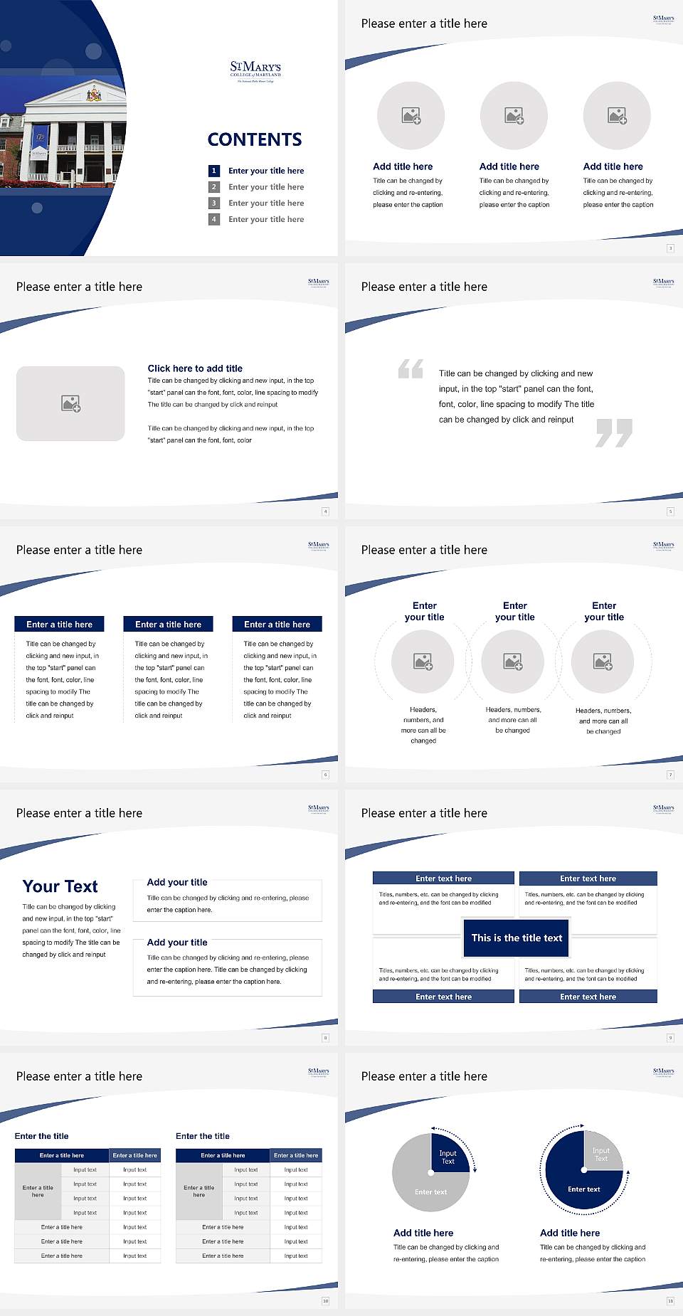 St. Mary’S College of Maryland Course/Courseware Creation PPT Template4:3 ratio PPT effect preview image2