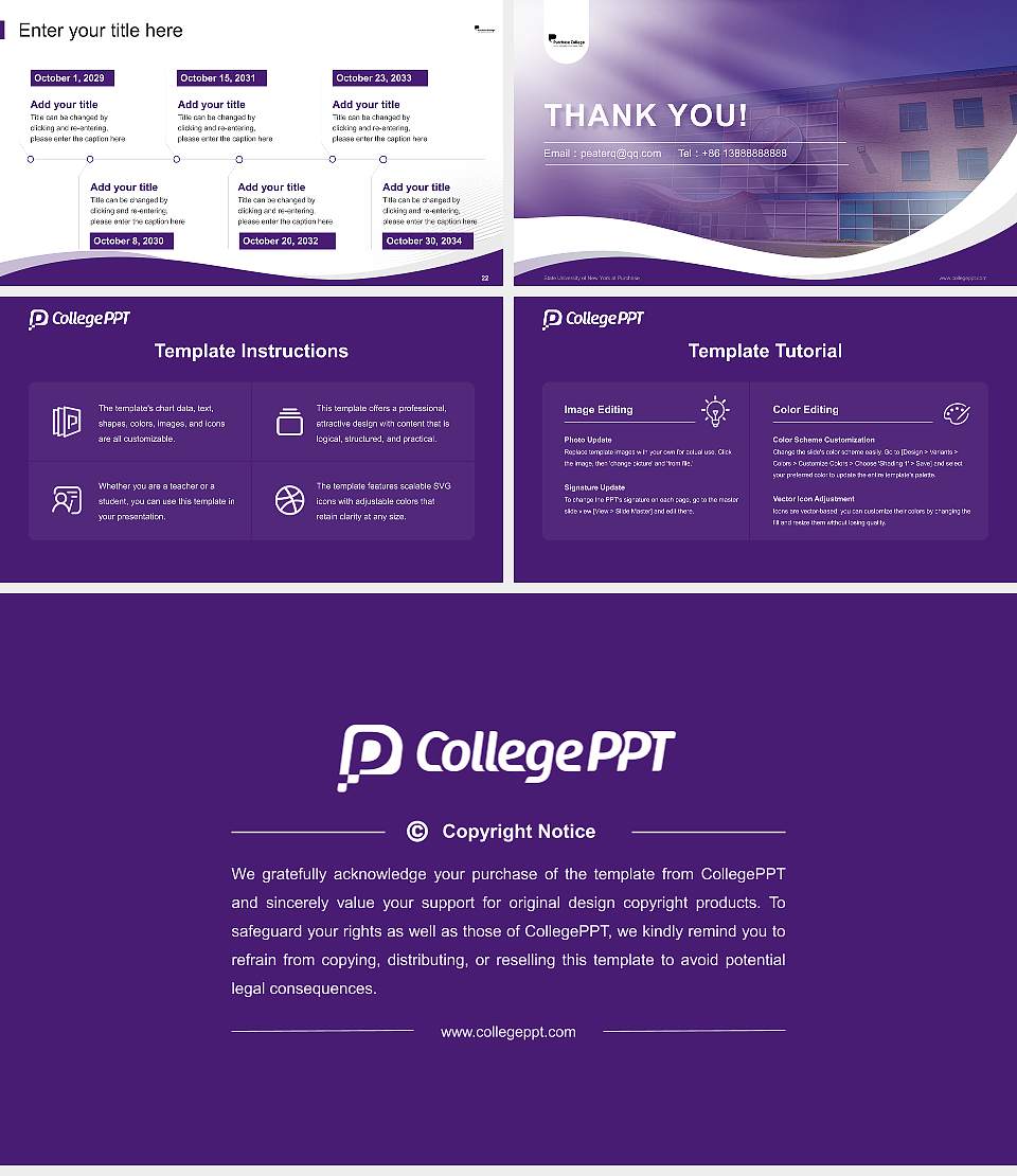 State University of New York at Purchase Lecture Sharing and Networking Event PPT Template16:9 ratio PPT effect preview image4