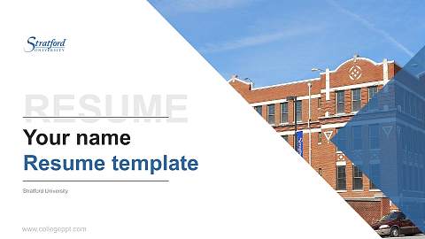 Stratford University Resume PPT Template