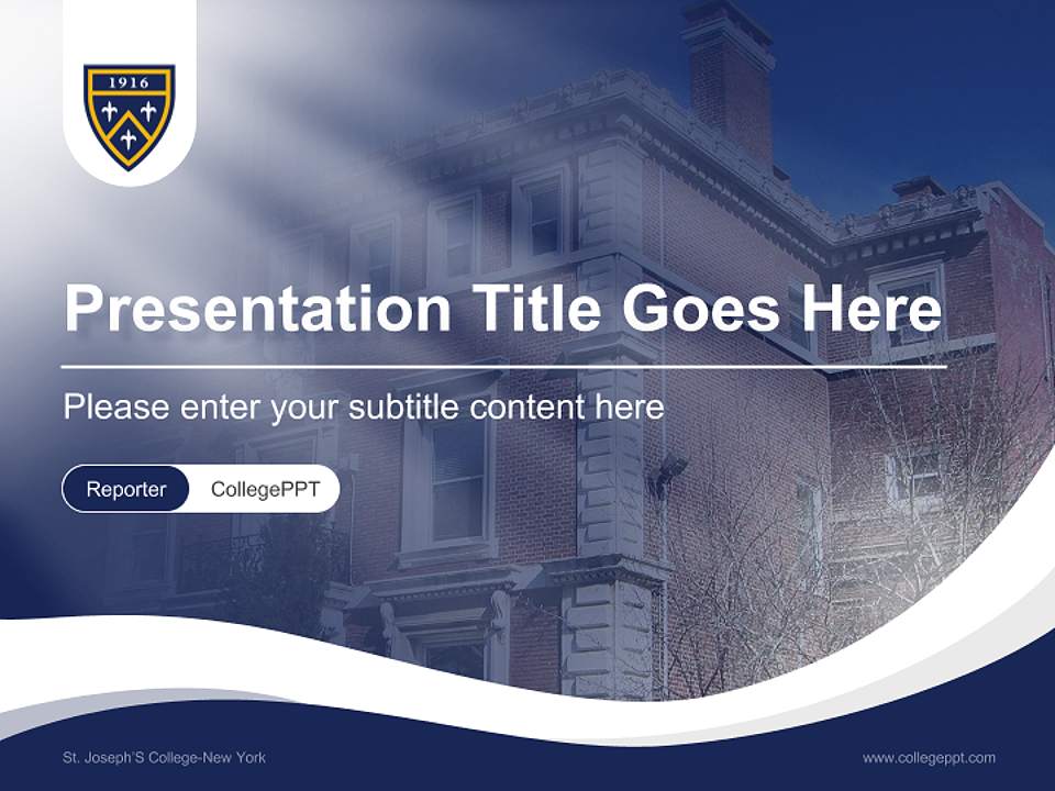 St. Joseph’S College-New York Lecture Sharing and Networking Event PPT Template4:3 ratio PPT effect preview image4