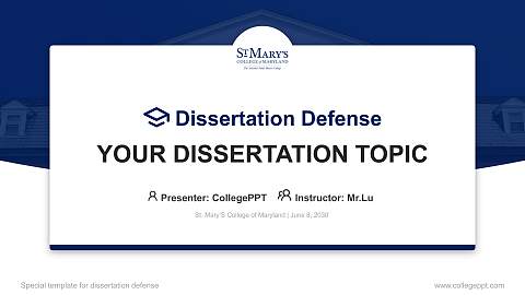 St. Mary’S College of Maryland Graduation Thesis Defense PPT Template