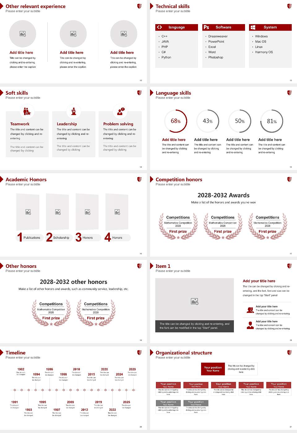 Stony Brook University Resume PPT Template16:9 ratio PPT effect preview image3