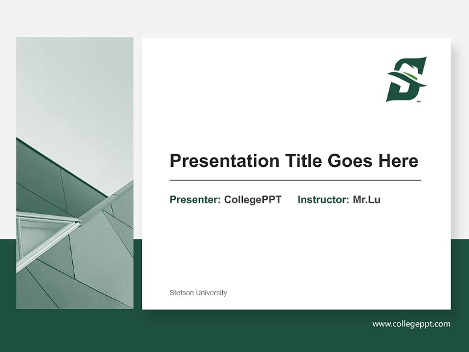 Stetson University General Purpose PPT Template4:3 ratio PPT effect preview image6
