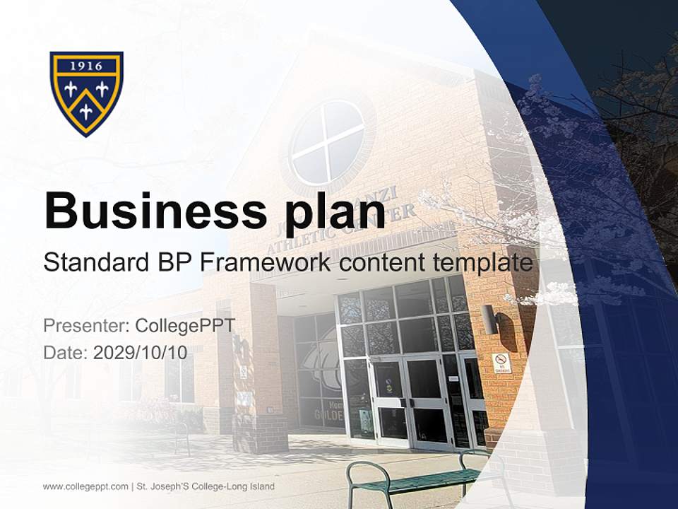 St. Joseph’S College-Long Island Competition/Entrepreneurship Contest PPT Template4:3 ratio PPT effect preview image9