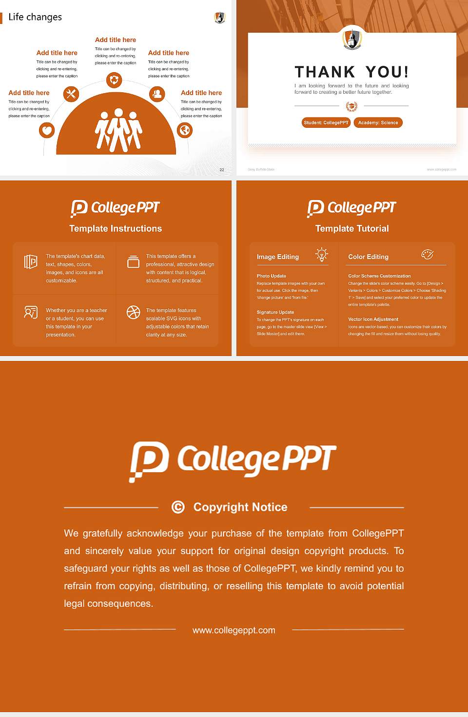 Suny Buffalo State National Scholarship Defense PPT Template4:3 ratio PPT effect preview image4
