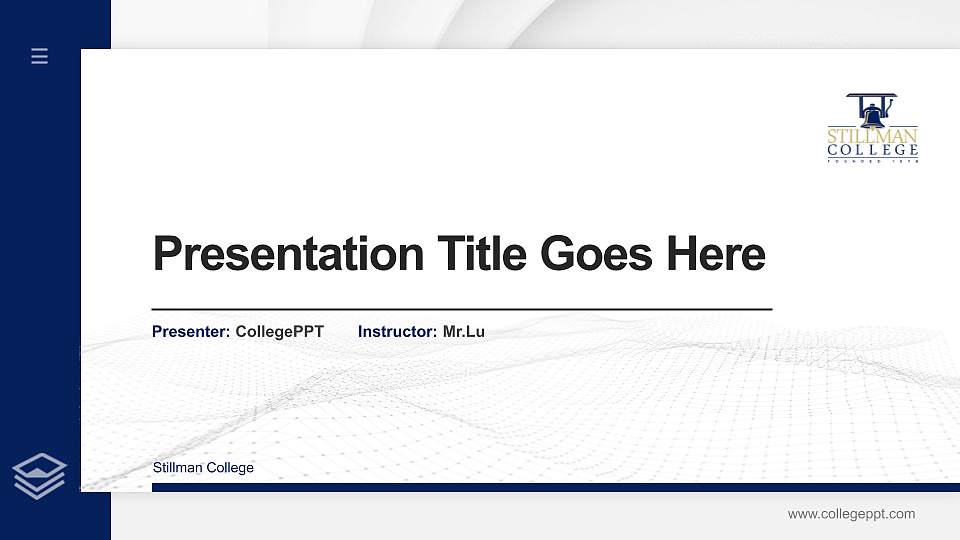 Stillman College Thesis Proposal/Graduation Defense PPT Template16:9 ratio PPT effect preview image
