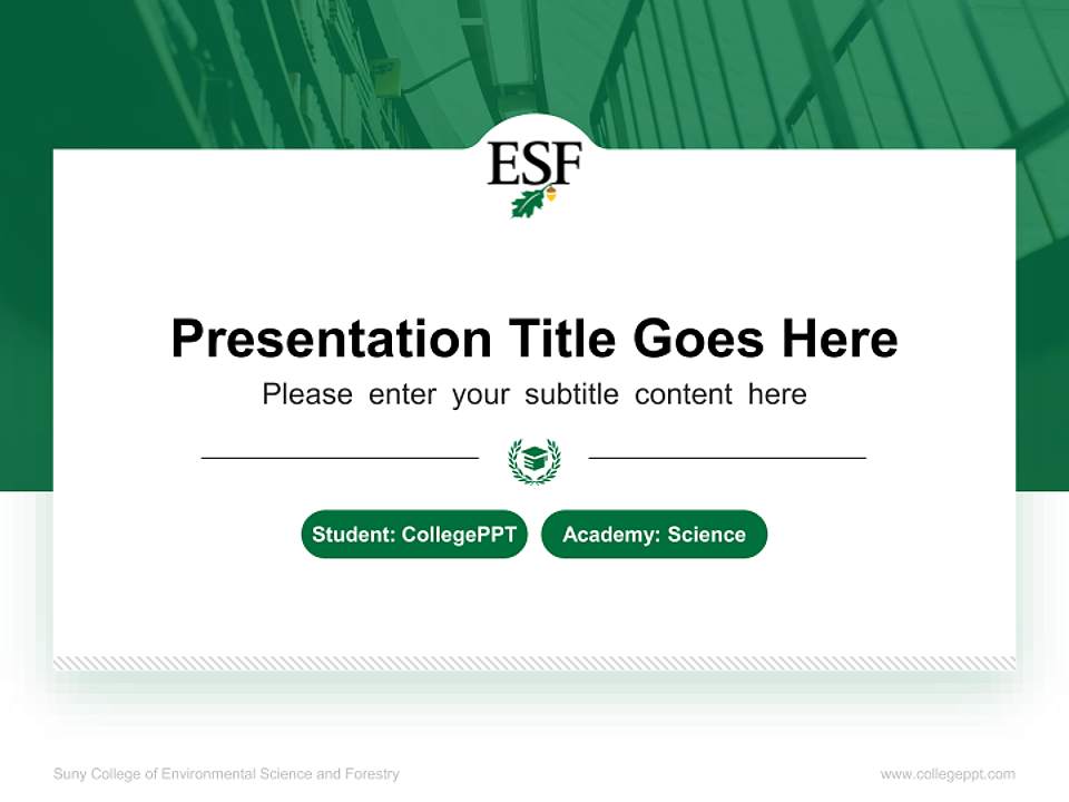 Suny College of Environmental Science and Forestry National Scholarship Defense PPT Template4:3 ratio PPT effect preview image4