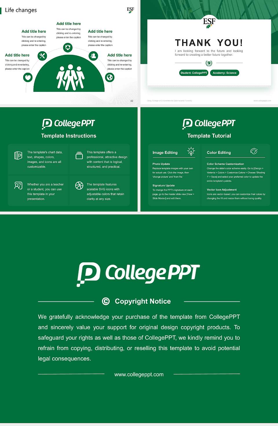 Suny College of Environmental Science and Forestry National Scholarship Defense PPT Template4:3 ratio PPT effect preview image4