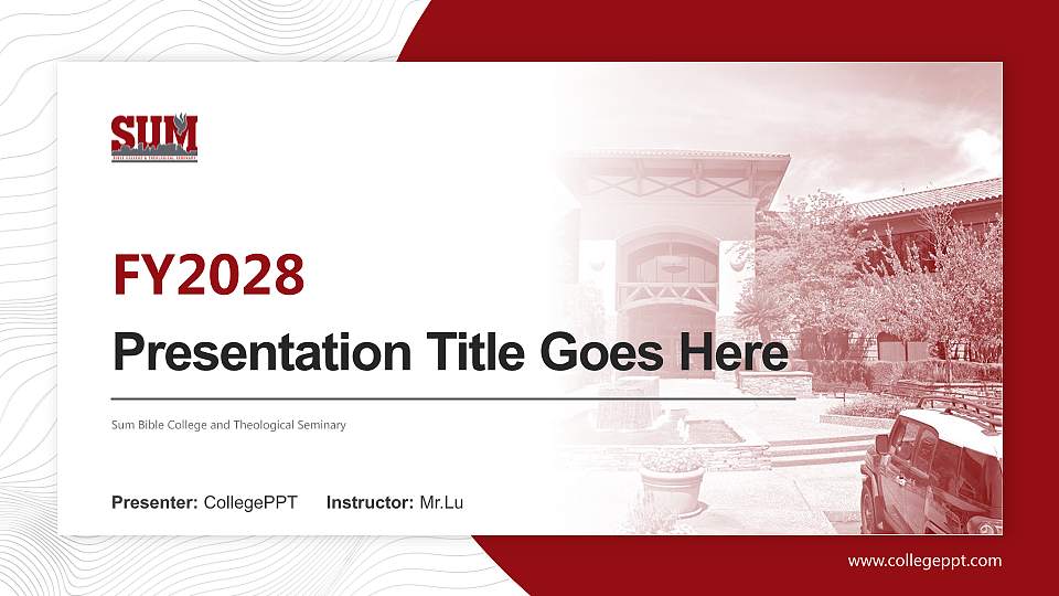 Sum Bible College and Theological Seminary Academic Presentation/Research Findings Report PPT Template16:9 ratio PPT effect preview image