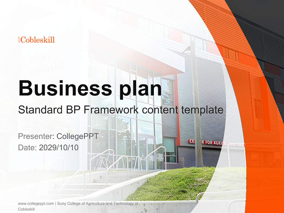 Suny College of Agriculture and Technology at Cobleskill Competition/Entrepreneurship Contest PPT Template4:3 ratio PPT effect preview image9