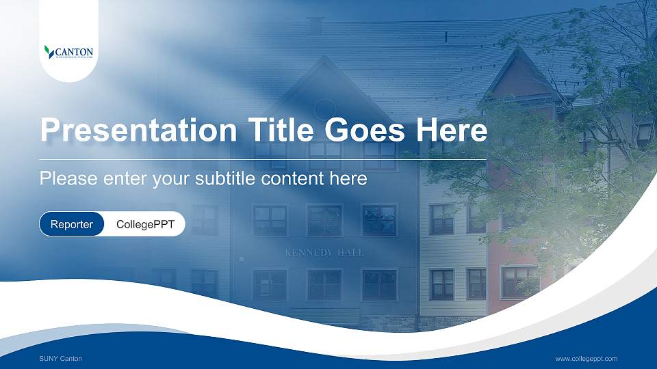 SUNY Canton Lecture Sharing and Networking Event PPT Template16:9 ratio PPT effect preview image