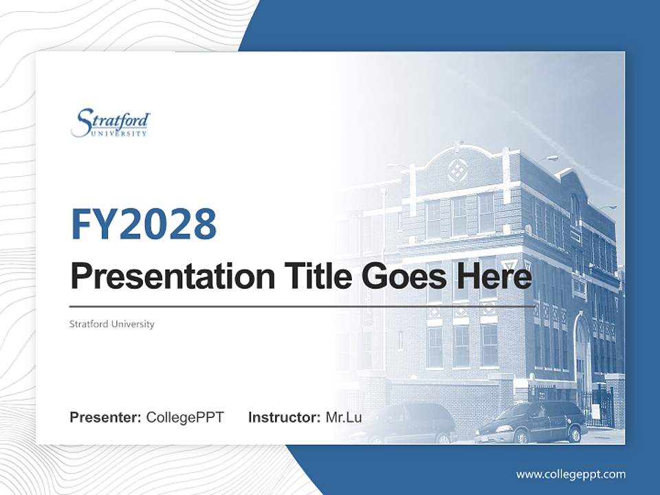 Stratford University Academic Presentation/Research Findings Report PPT Template4:3 ratio PPT effect preview image5