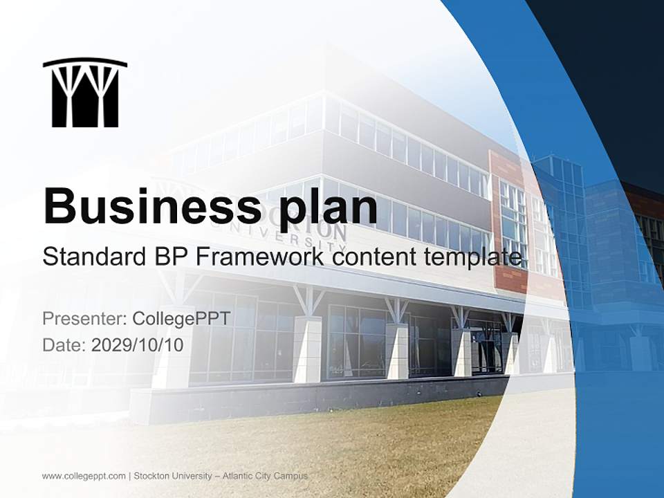 Stockton University – Atlantic City Campus Competition/Entrepreneurship Contest PPT Template4:3 ratio PPT effect preview image9