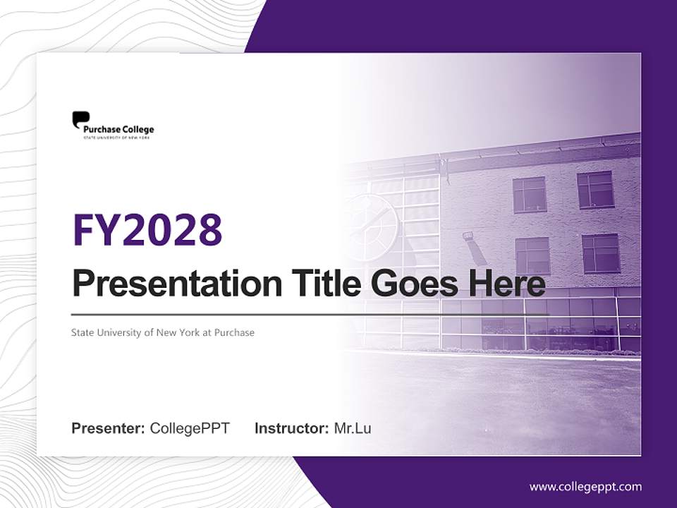 State University of New York at Purchase Academic Presentation/Research Findings Report PPT Template4:3 ratio PPT effect preview image5