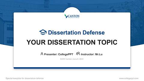 SUNY Canton Graduation Thesis Defense PPT Template