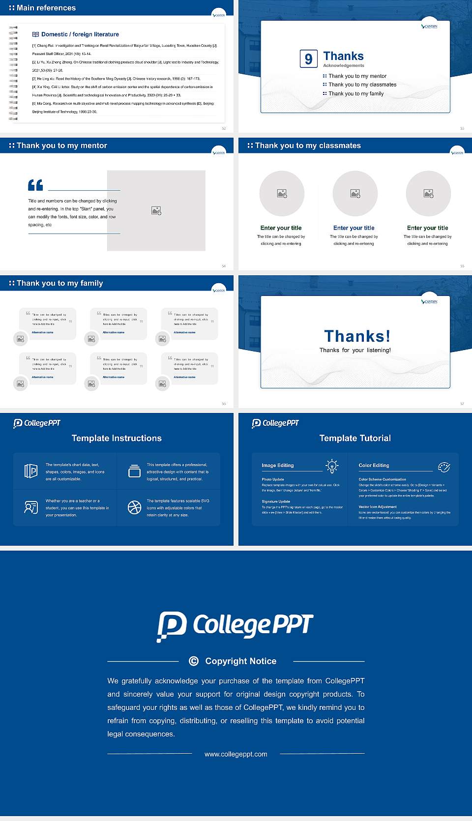 SUNY Canton Graduation Thesis Defense PPT Template16:9 ratio PPT effect preview image7