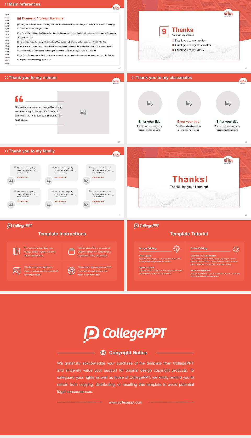 Stevens-The Institute of Business & Arts Graduation Thesis Defense PPT Template16:9 ratio PPT effect preview image7