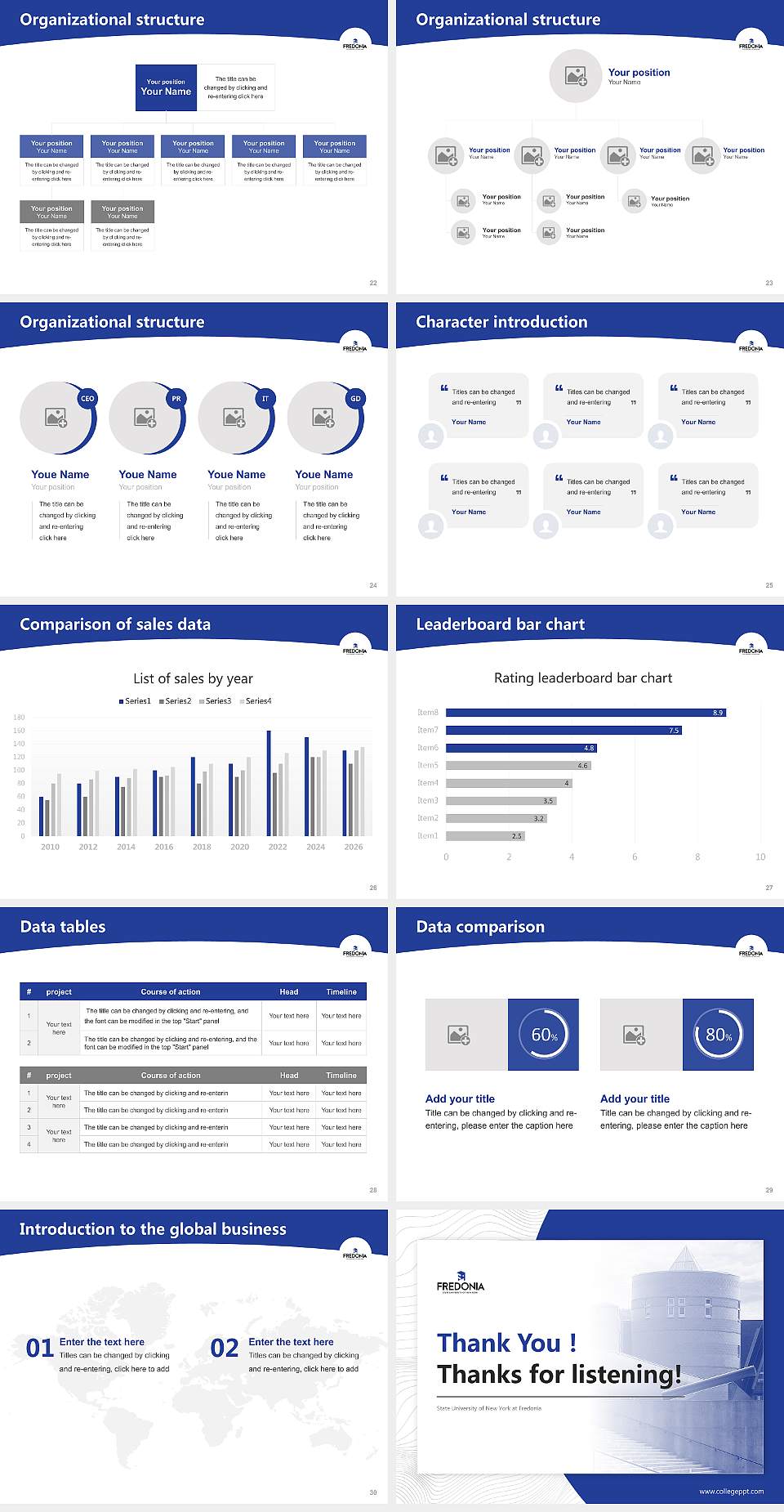 State University of New York at Fredonia Academic Presentation/Research Findings Report PPT Template4:3 ratio PPT effect preview image4
