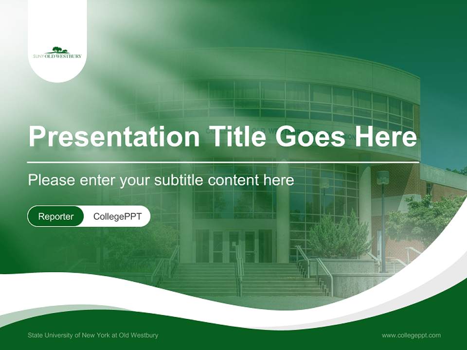 State University of New York at Old Westbury Lecture Sharing and Networking Event PPT Template4:3 ratio PPT effect preview image4