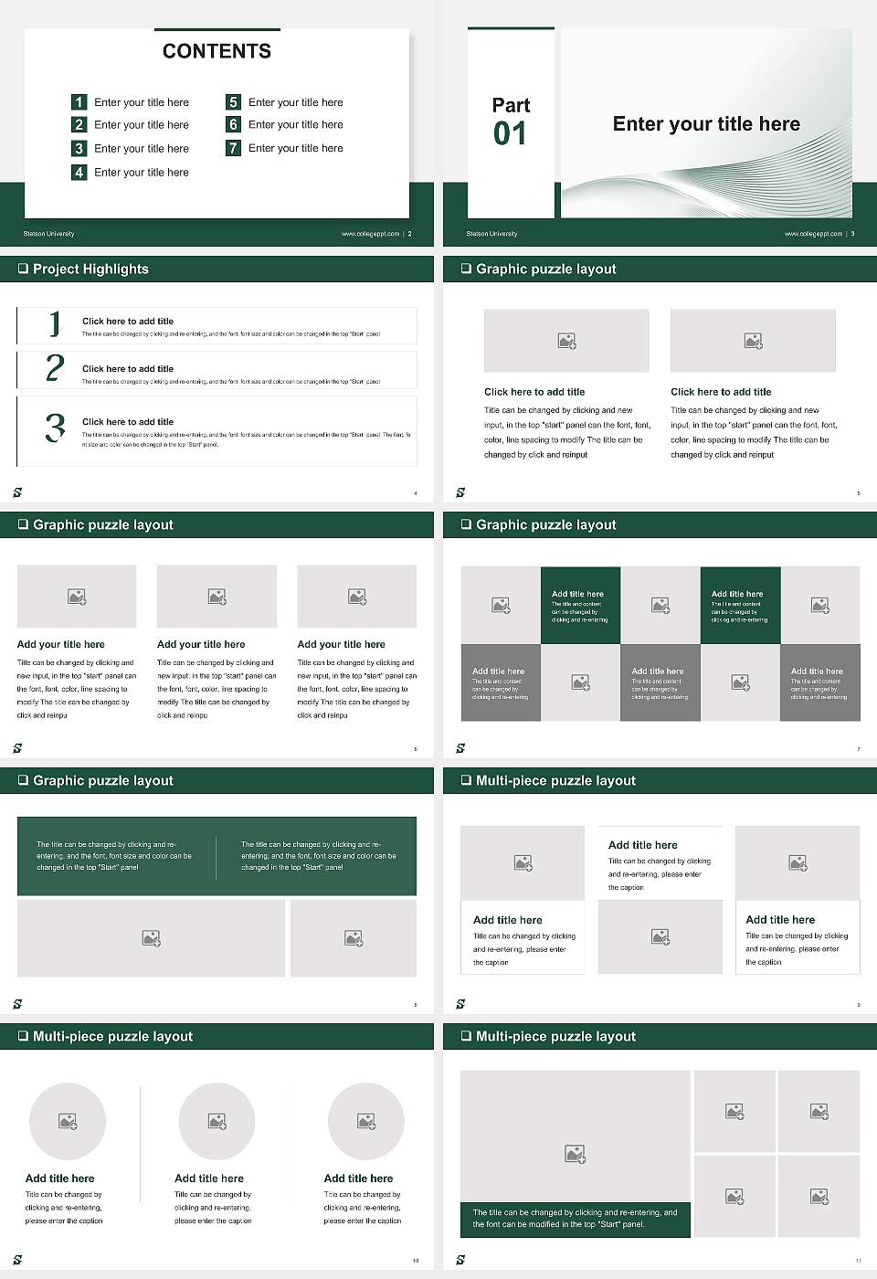 Stetson University General Purpose PPT Template16:9 ratio PPT effect preview image2