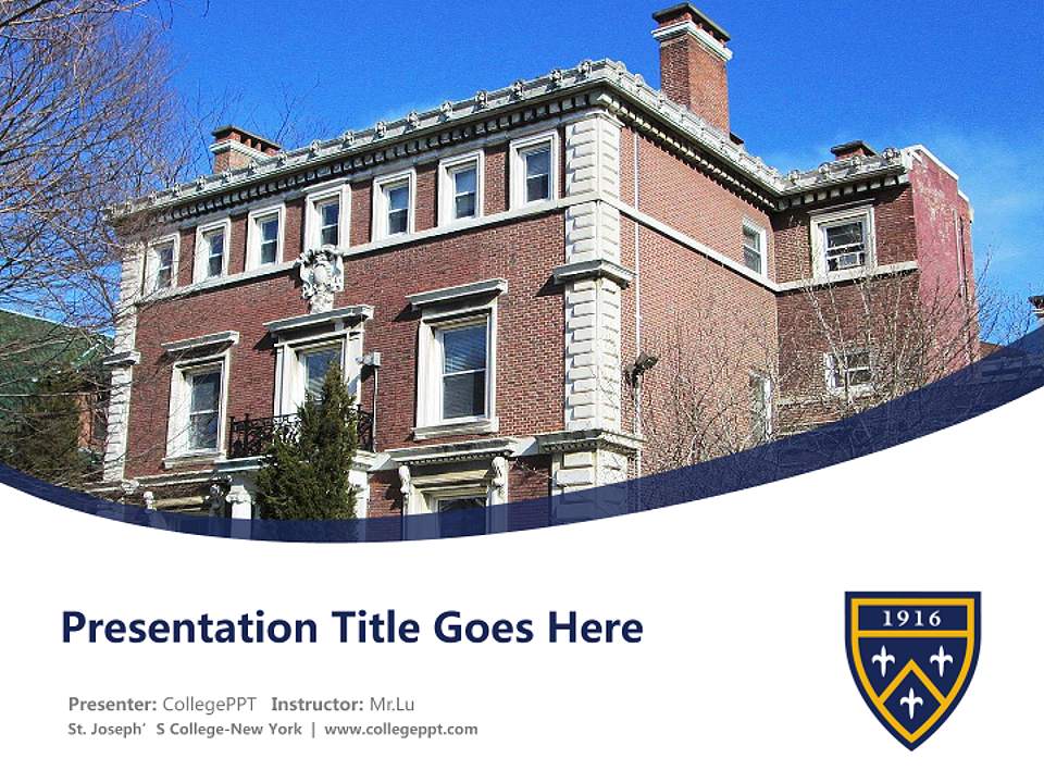 St. Joseph’S College-New York Course/Courseware Creation PPT Template4:3 ratio PPT effect preview image5