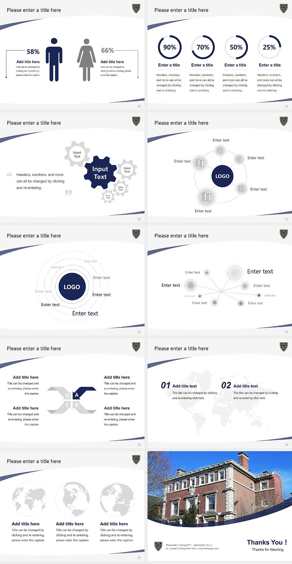 St. Joseph’S College-New York Course/Courseware Creation PPT Template4:3 ratio PPT effect preview image4