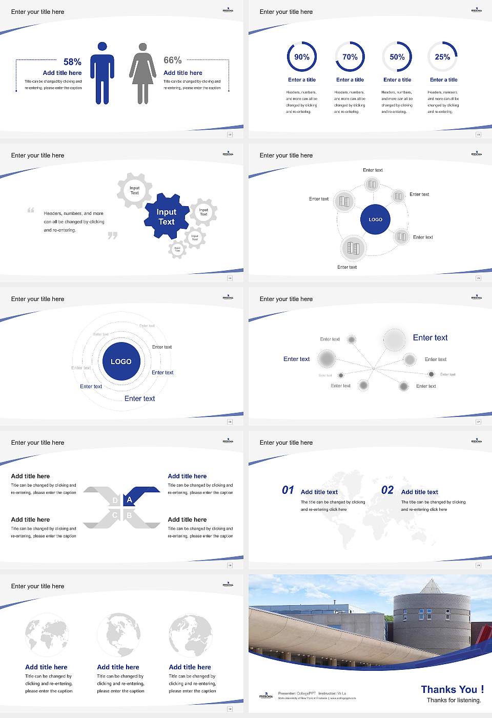State University of New York at Fredonia Course/Courseware Creation PPT Template16:9 ratio PPT effect preview image4