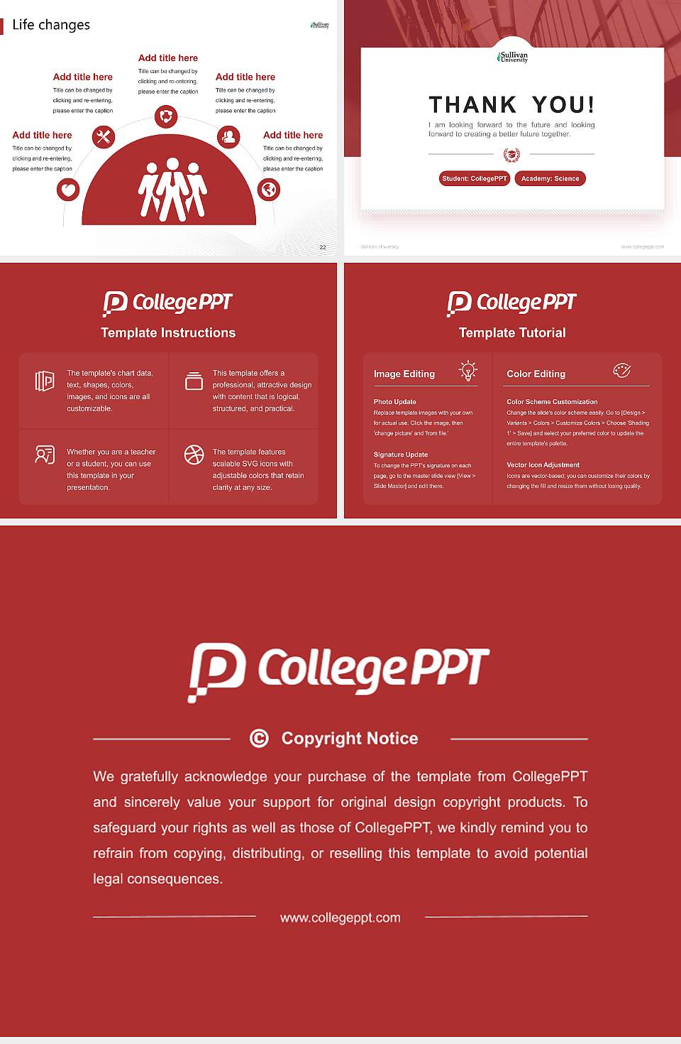 Sullivan University National Scholarship Defense PPT Template4:3 ratio PPT effect preview image4