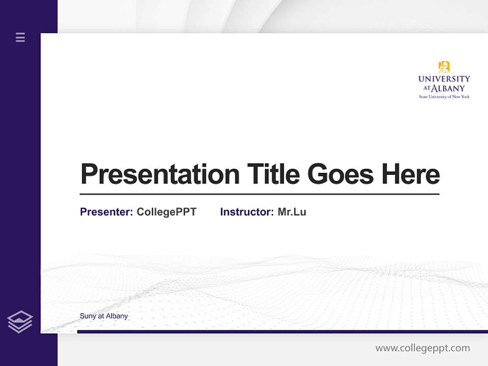 Suny at Albany Thesis Proposal/Graduation Defense PPT Template4:3 ratio PPT effect preview image5