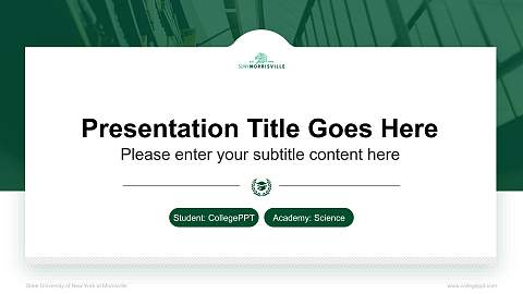 State University of New York at Morrisville National Scholarship Defense PPT Template