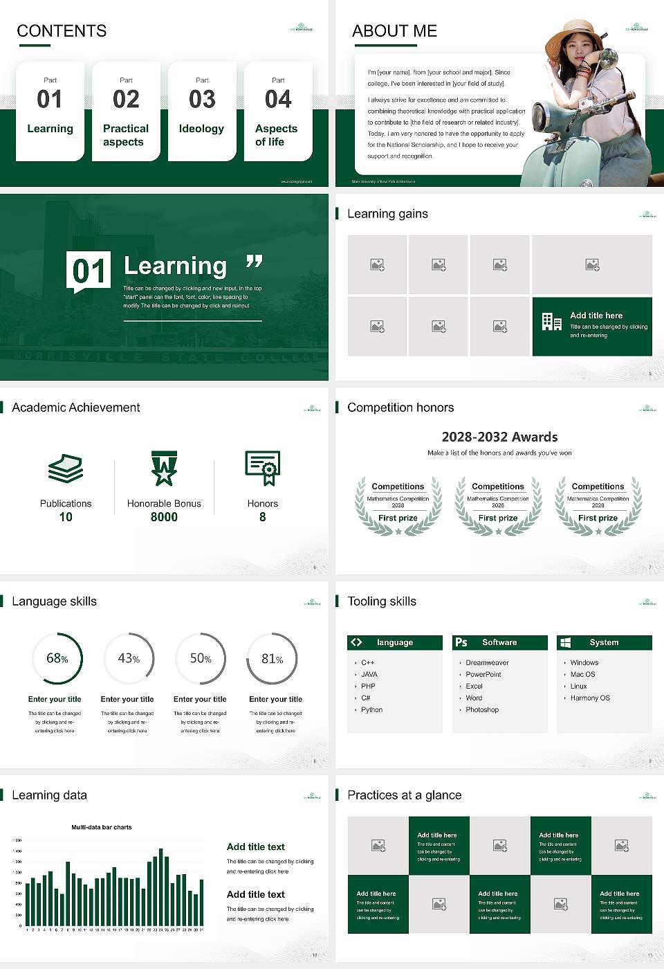 State University of New York at Morrisville National Scholarship Defense PPT Template16:9 ratio PPT effect preview image2