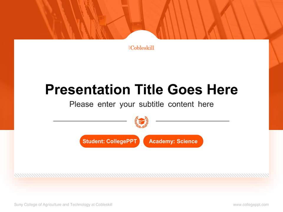 Suny College of Agriculture and Technology at Cobleskill National Scholarship Defense PPT Template4:3 ratio PPT effect preview image4