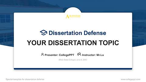 Alfred State College Graduation Thesis Defense PPT Template