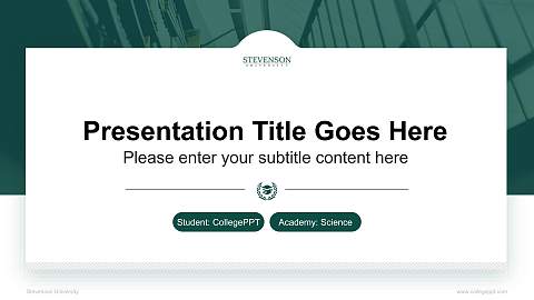Stevenson University National Scholarship Defense PPT Template